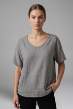 Women’s T-Shirt with Round Neck and Short Sleeves