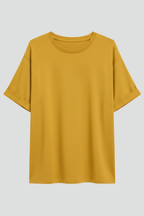 Women’s T-Shirt with Round Neckline and Rolled Sleeves