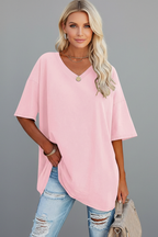 Women’s T-Shirt with V Neckline and Short Sleeves