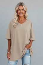 Women’s T-Shirt with V Neckline and Short Sleeves