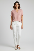 Women’s T-Shirt with V Neckline and Short Sleeves