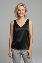 Women’s Tank Top with V-Neck and Sleeveless Design