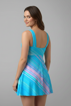 Women’s Tankini Dress with V-Neck and Straps