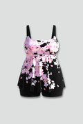 Women’s Tankini Set with Printed Top and Shorts