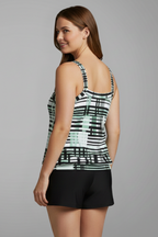 Women’s Tankini Set with Square Neck and Shorts