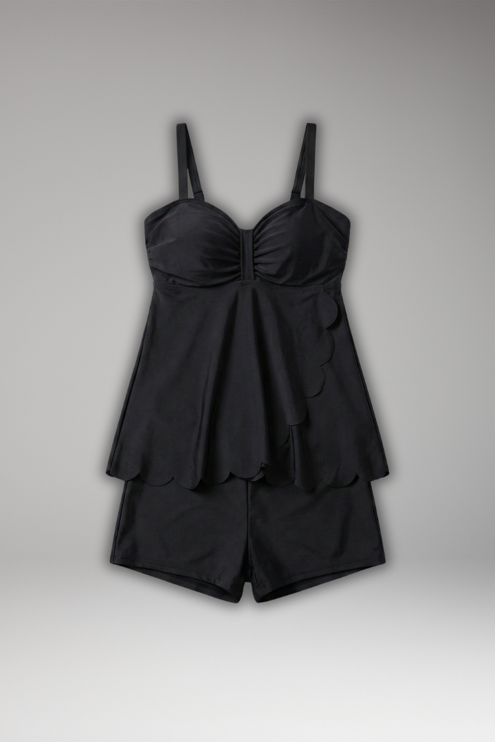 Women’s Tankini Set with Sweetheart Neck and Shorts