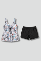 Women’s Tankini Set with V-Neck and Shorts