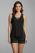 Women’s Tankini Set with V-Neck and Shorts