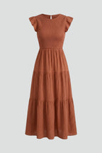 Women’s Tiered Off Shoulder Dress with Long Sleeves