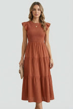 Women’s Tiered Off Shoulder Dress with Long Sleeves