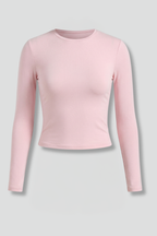 Women’s Top with Round Neckline and Long Sleeves