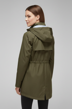 Women’s Trench Coat with Hood and Zip