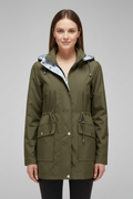 Women’s Trench Coat with Hood and Zip