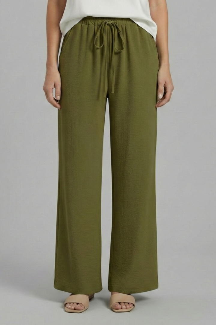 Women’s Trousers with Elastic Waist and Side Pockets