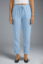 Women’s Trousers with Elasticated Waistband and Drawstring