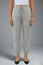 Women’s Trousers with Elasticated Waistband and Drawstring