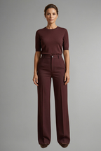 Women’s Trousers with High Waist and Straight Leg