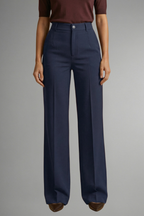 Women’s Trousers with High Waist and Straight Leg