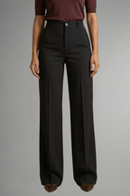 Women’s Trousers with High Waist and Straight Leg