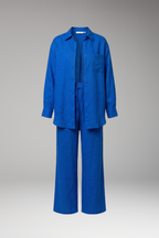 Women’s Two-Piece Set with Button Shirt and Straight Trousers