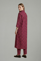 Women’s Two Piece Set with Geometric Pattern and Relaxed Fit