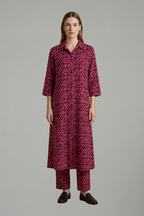 Women’s Two Piece Set with Geometric Pattern and Relaxed Fit