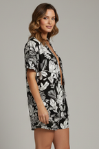 Women’s Two Piece Set with Open Front Top and Shorts