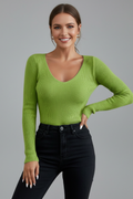 Women’s V-Neck Knit Jumper with Long Sleeves