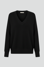 Women’s V-Neck Sweater with Long Sleeves and Pullover Design