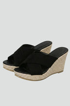 Women's Wedge Sandals with Strap Upper and Cushioned Insole