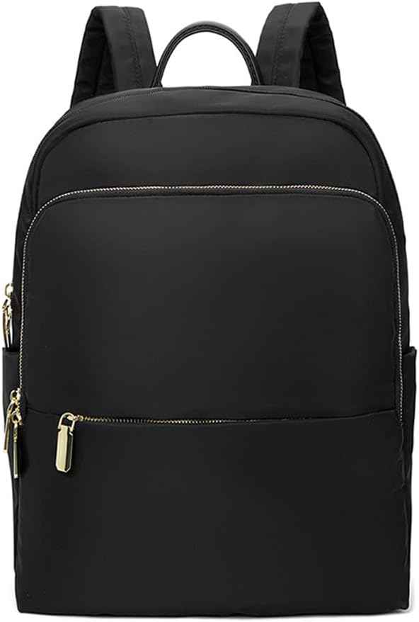 Elegant Kvinders Rygsæk Vandafvisende Nylon Laptop Taske Beige — Image 11
