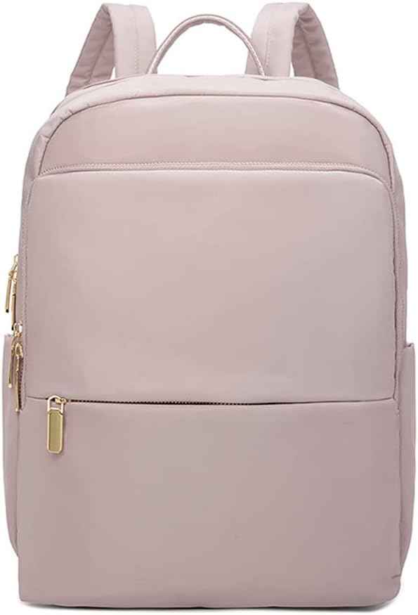 Elegant Kvinders Rygsæk Vandafvisende Nylon Laptop Taske Beige — Image 12