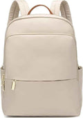Elegant Kvinders Rygsæk Vandafvisende Nylon Laptop Taske Beige — Image 9