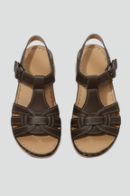 Women’s Retro Strap Sandals with Buckle Fastening