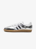 Adidas Samba OG Cracked Metallic Silver Leather