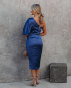 Elegant Asymmetrisk Cocktailkjole i Sort — Image 16