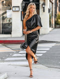 Elegant Asymmetrisk Cocktailkjole i Sort — Image 28