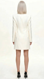 Elegant Hvid Blazer Kjole til Kvinder - Stilfuld, Moderne, Komfortabel