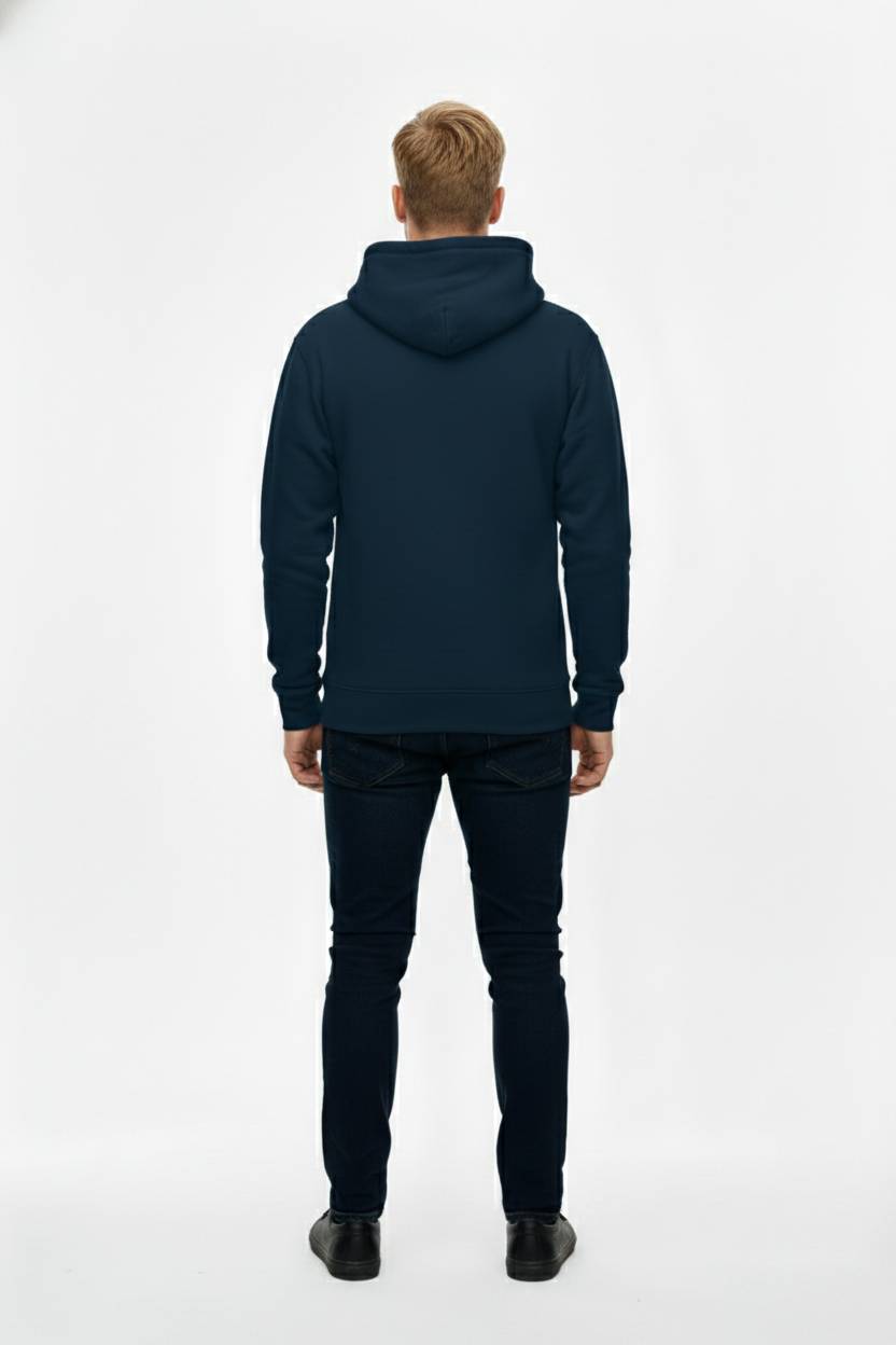 Opolitch Herre Circle Graphic Pullover Hoodie - Navyblå