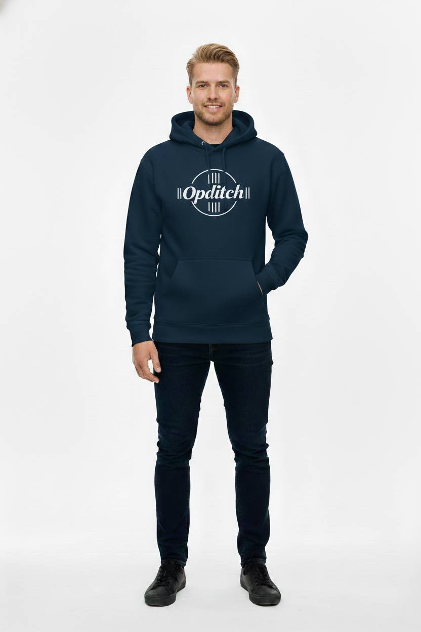 Opolitch Herre Circle Graphic Pullover Hoodie - Navyblå