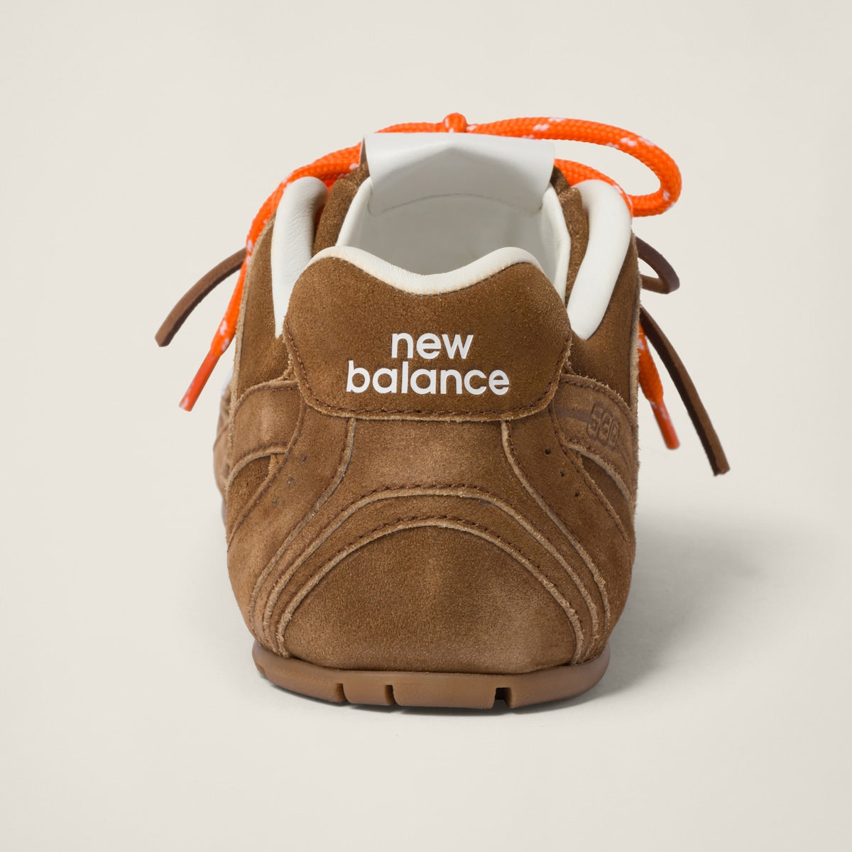 New Balance (WMNS) x Miu Miu 530 SL Sneakers in Suede and Mesh with Orange Laces