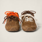 New Balance (WMNS) x Miu Miu 530 SL Sneakers in Suede and Mesh with Orange Laces