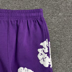 Unisex Sweatpants Bomuld Lilla Print Elastisk Talje — Image 7