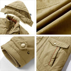 Vinterjakke til Mænd med Hætte - Robust Outdoor Jakke Polyester - Sort, Khaki, Grøn — Image 6