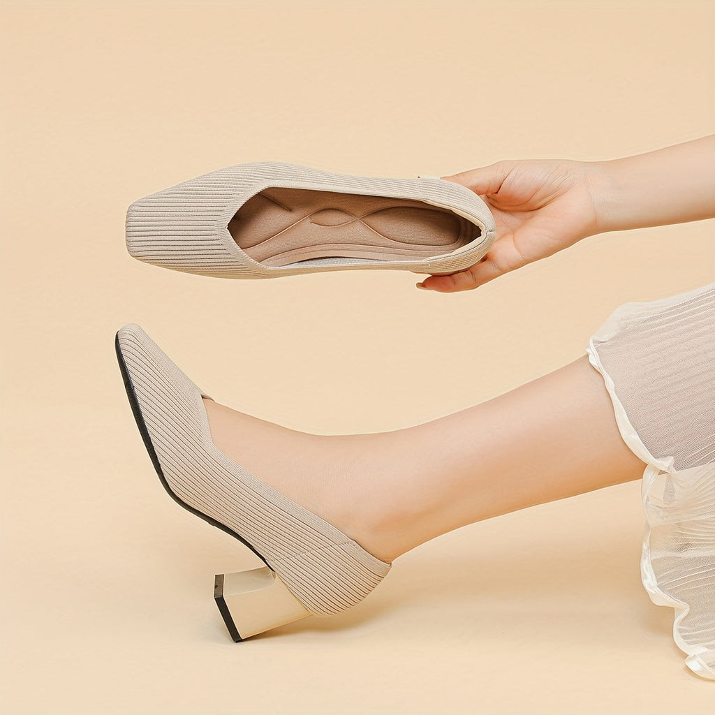 Women's Orthopaedic Pumps with Low Block Heel for Office Wear