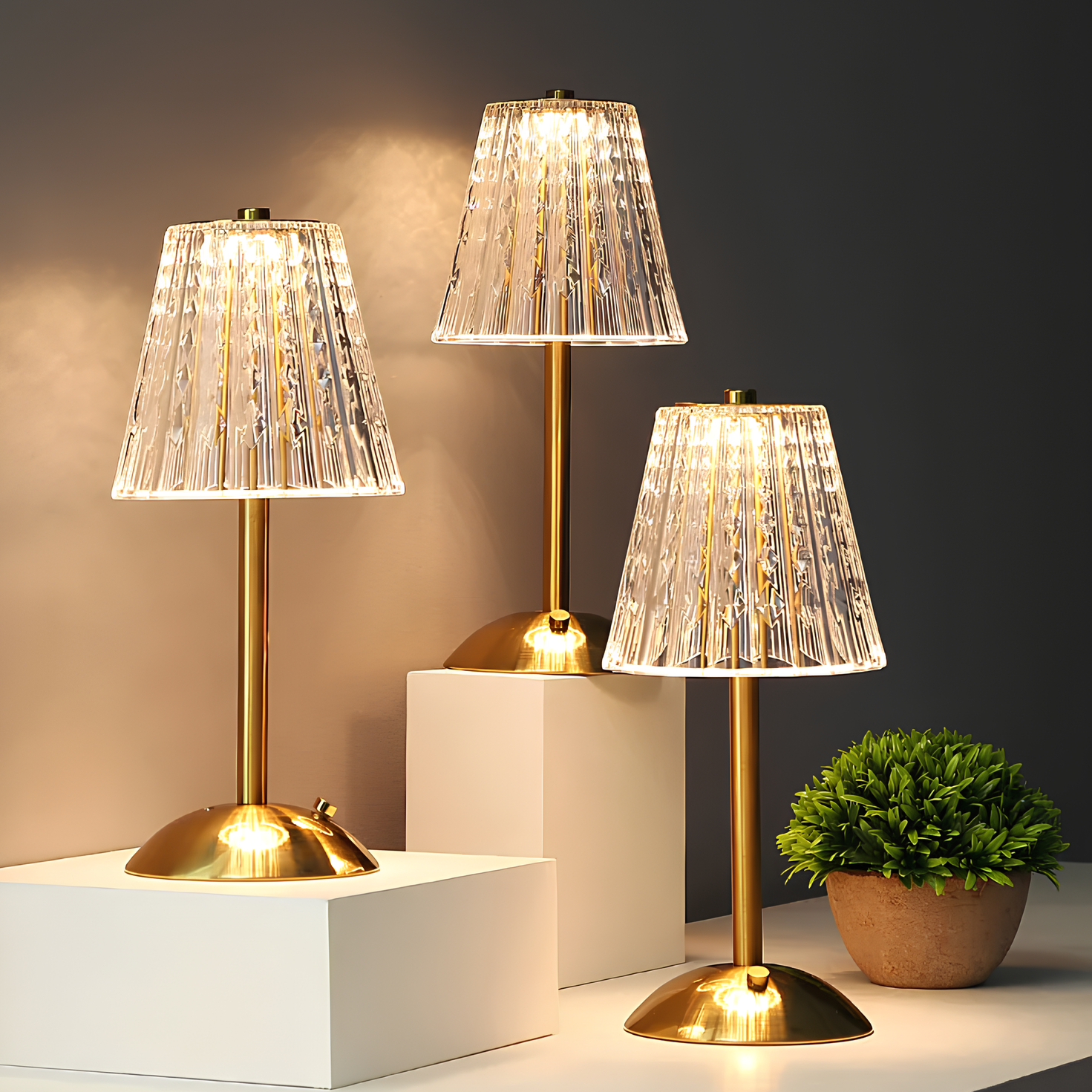 Opditch LED Bordlampe Guld Moderne Design