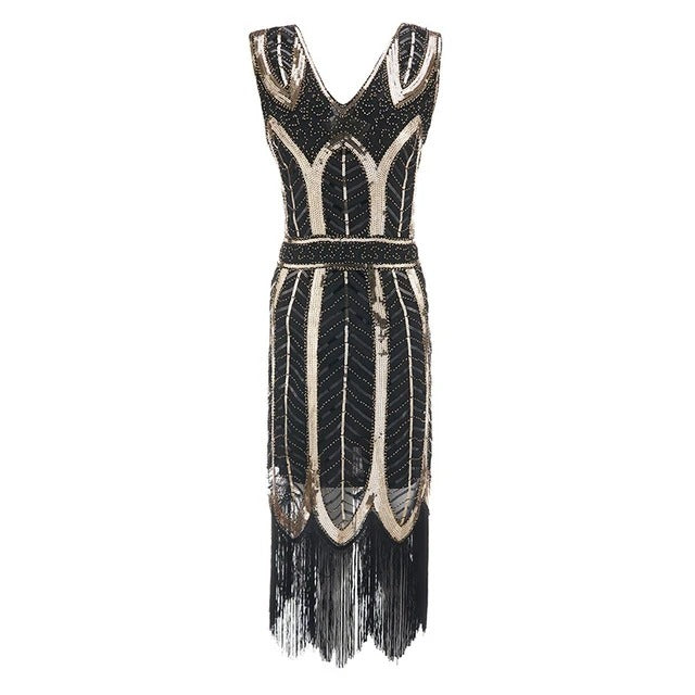 Flapper Kjole i Sort — Main Image