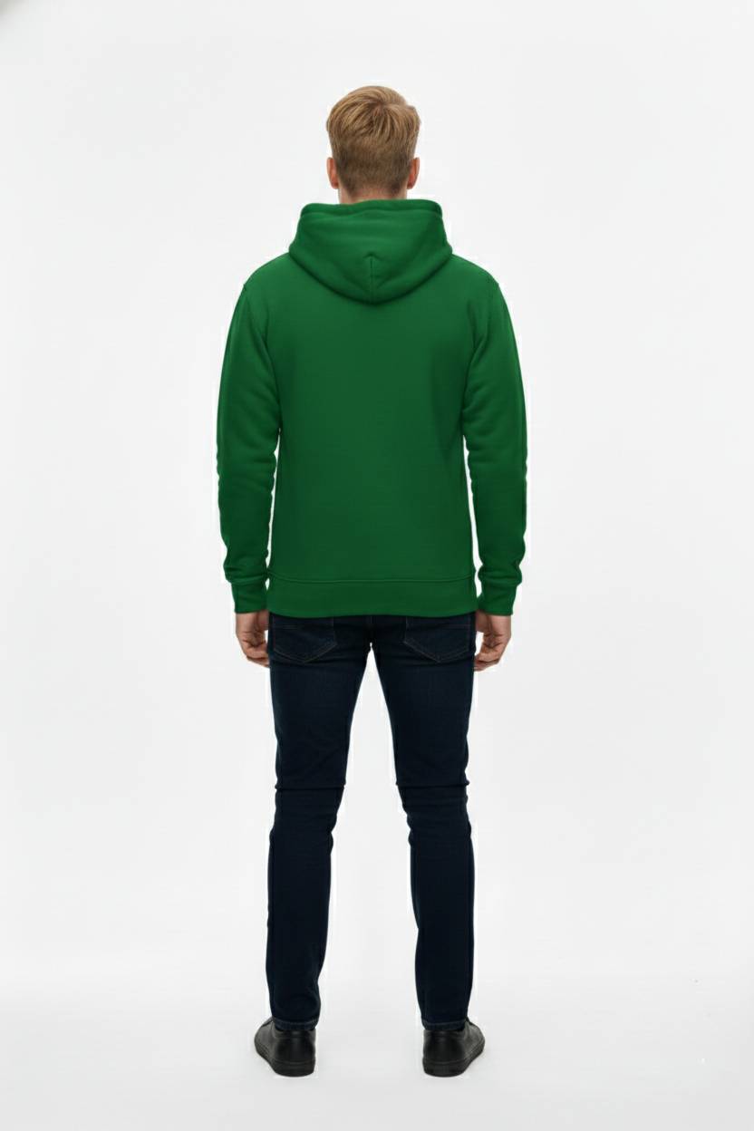 Opolitch Herre Circle Emblem Pullover Hoodie - Smaragdgrøn