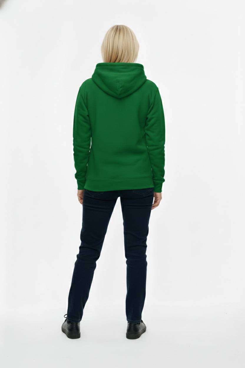 Opolitch Women's Circle Emblem Pullover Hoodie - Smaragdgrøn