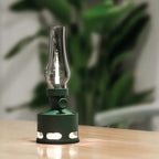 Opditch LED Bordlampe Retro Lanterne Glas Nostalgisk